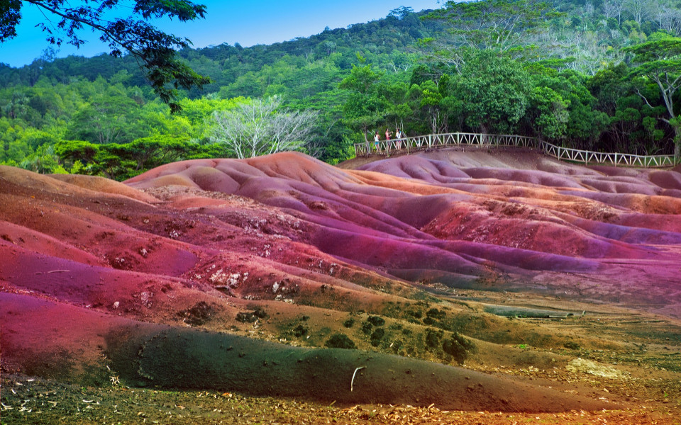 Bunter Sand auf Mauritius