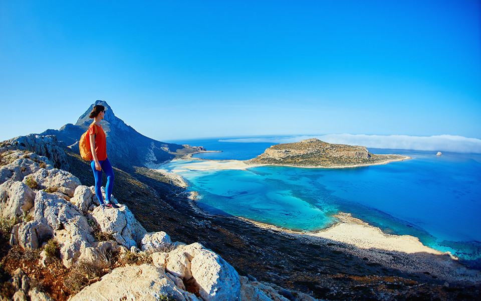Blick auf die Lagune von Balos auf der sch&ouml;nen griechischen Insel Kreta